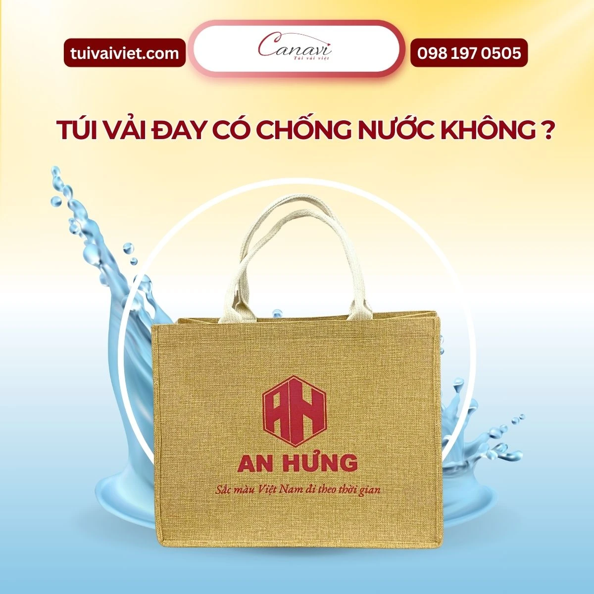 Chất liệu may túi vải đay linen có chống nước không?