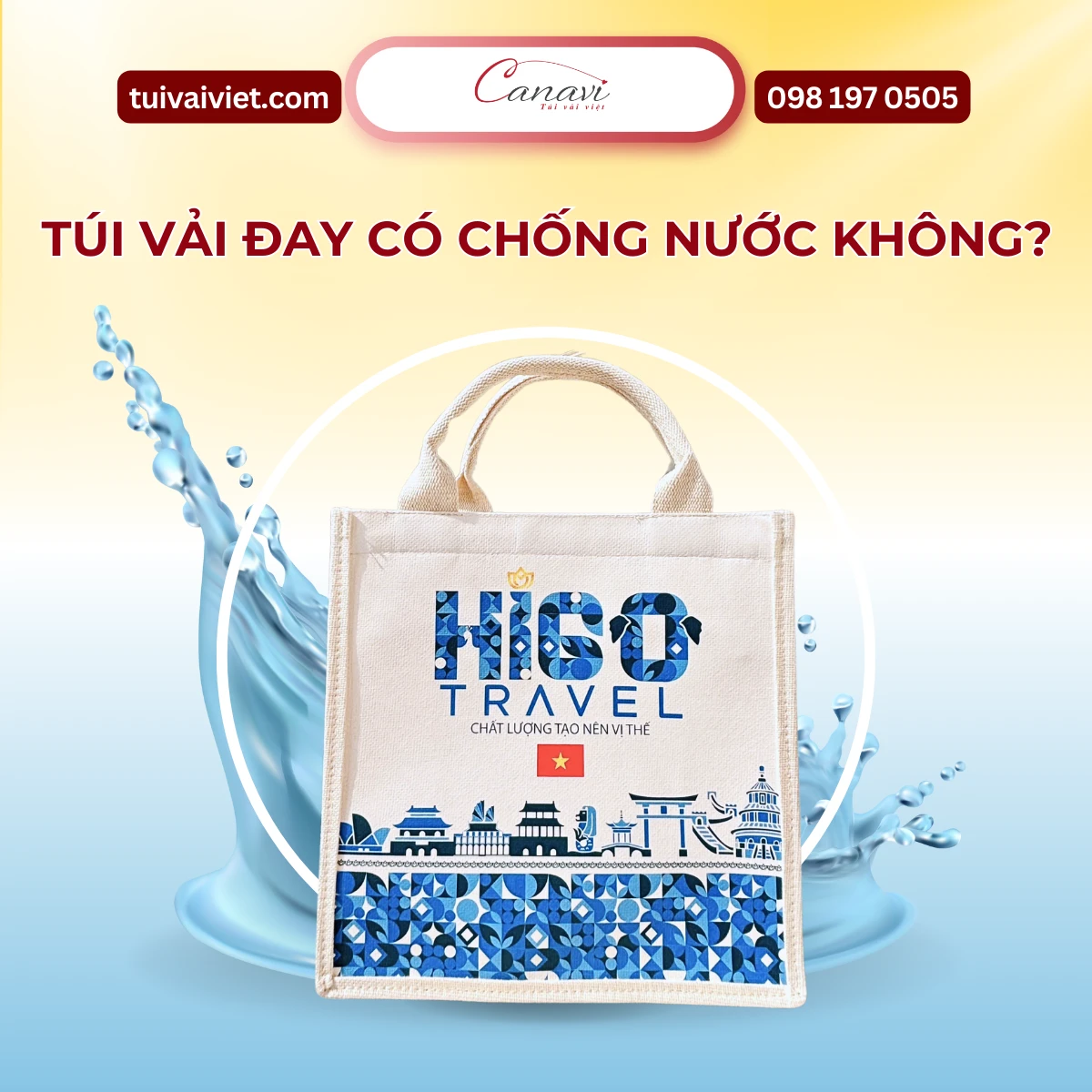 Túi vải đay có chống nước không?