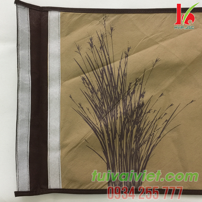 Túi vải không dệt đựng chiếu cói happiness