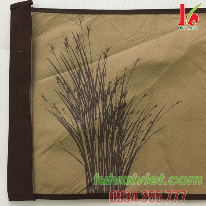 Túi vải không dệt đựng chiếu cói happiness