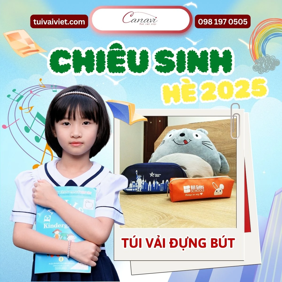 Kết hợp túi đựng bút canvas trong chiến dịch truyền thông đa kênh