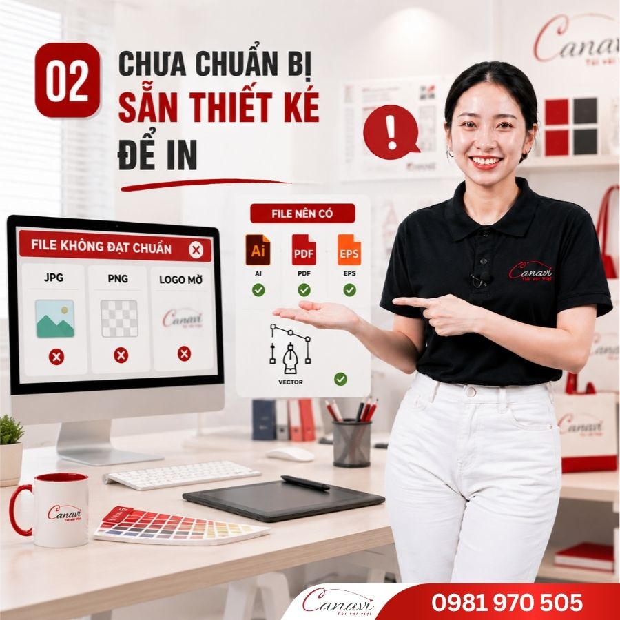 Chưa chuẩn bị kỹ file in