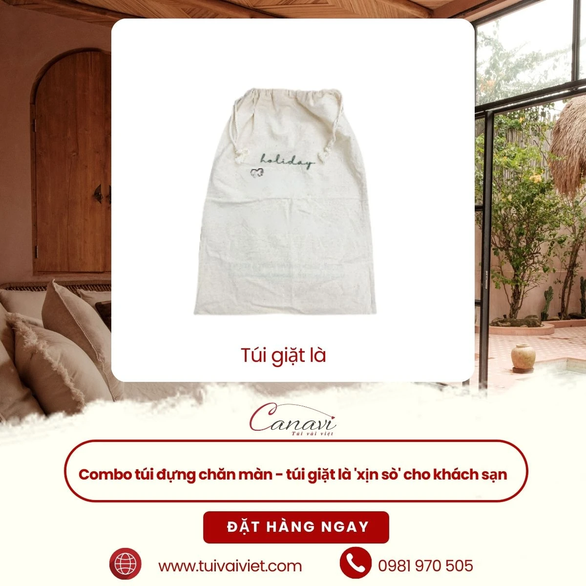 Giải pháp túi vải cao cấp tại Canavi cho ngành khách sạn
