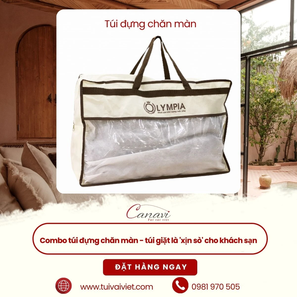 Lợi ích khi sử dụng combo túi đựng chăn màn - túi giặt là của Canavi