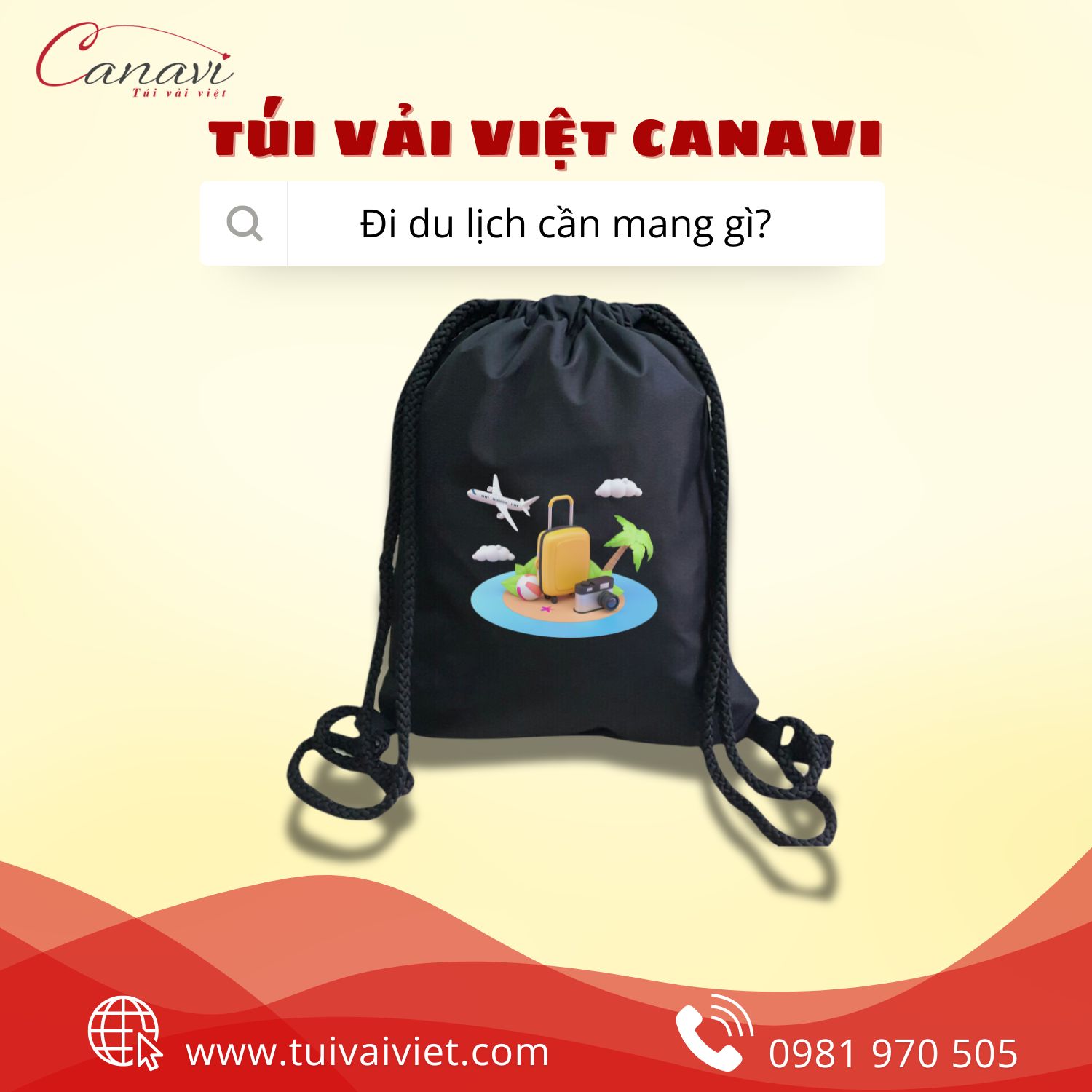 Balo dây rút vải dù