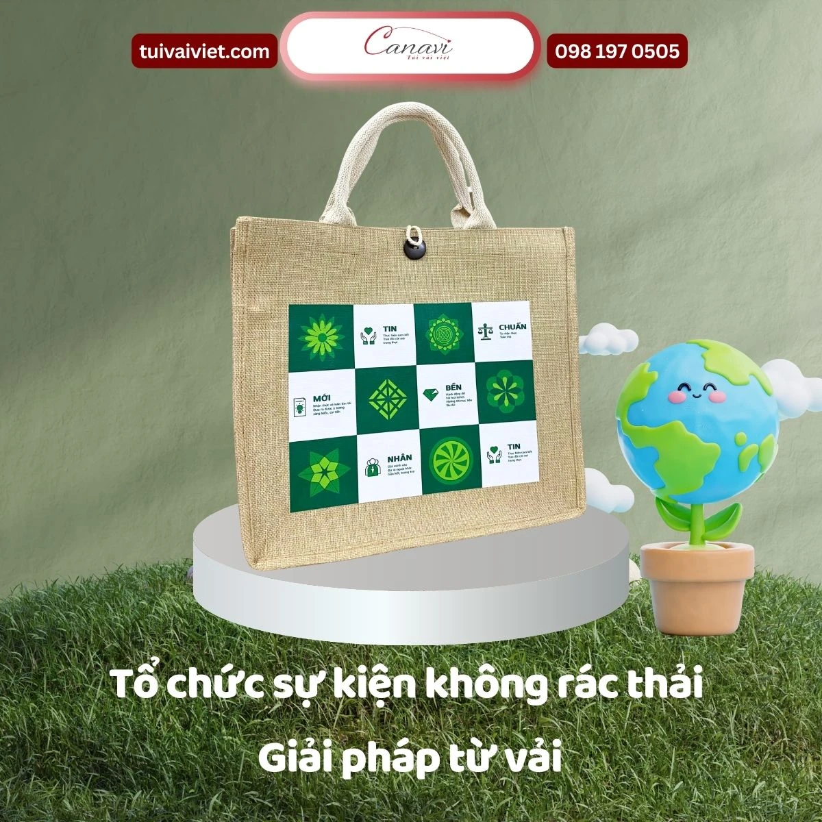 Ứng dụng túi vải trong tổ chức sự kiện không rác thải