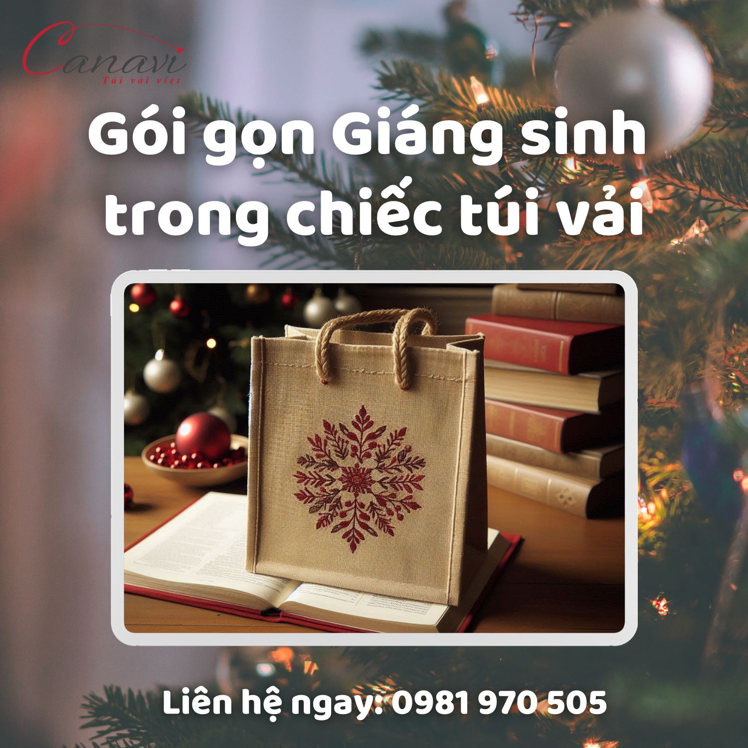 Những mẫu túi vải phù hợp cho các hoạt động trong ngày Giáng sinh