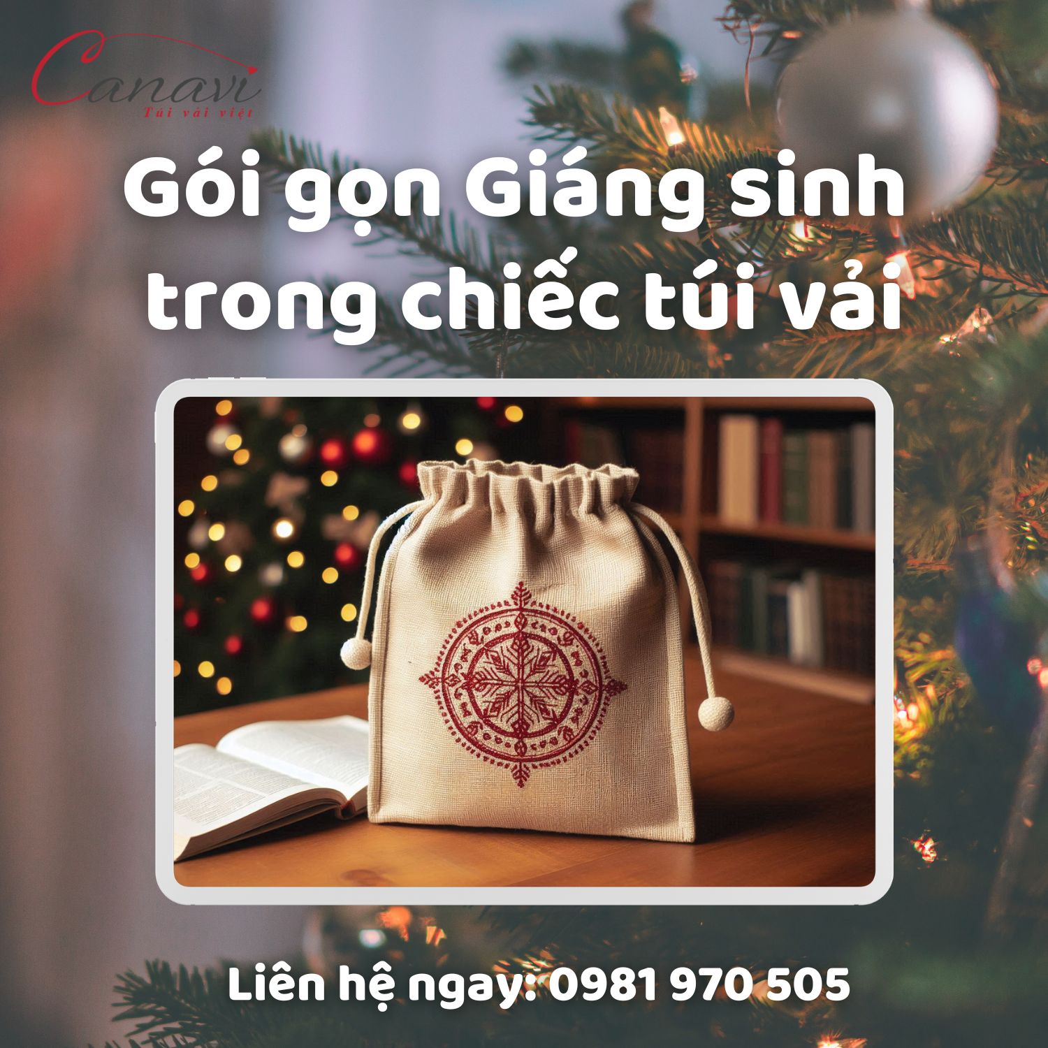Những mẫu túi vải phù hợp cho các hoạt động trong ngày Giáng sinh