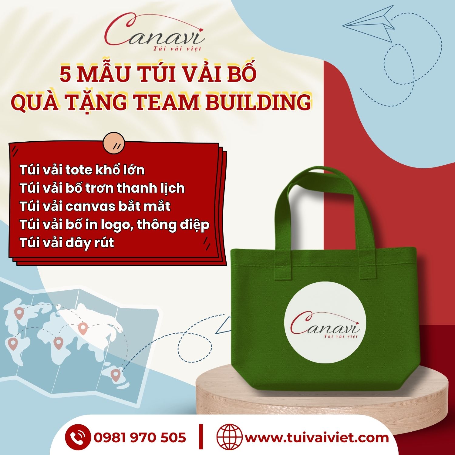 Gợi ý 5 mẫu túi vải bố phù hợp làm quà tặng cho team building