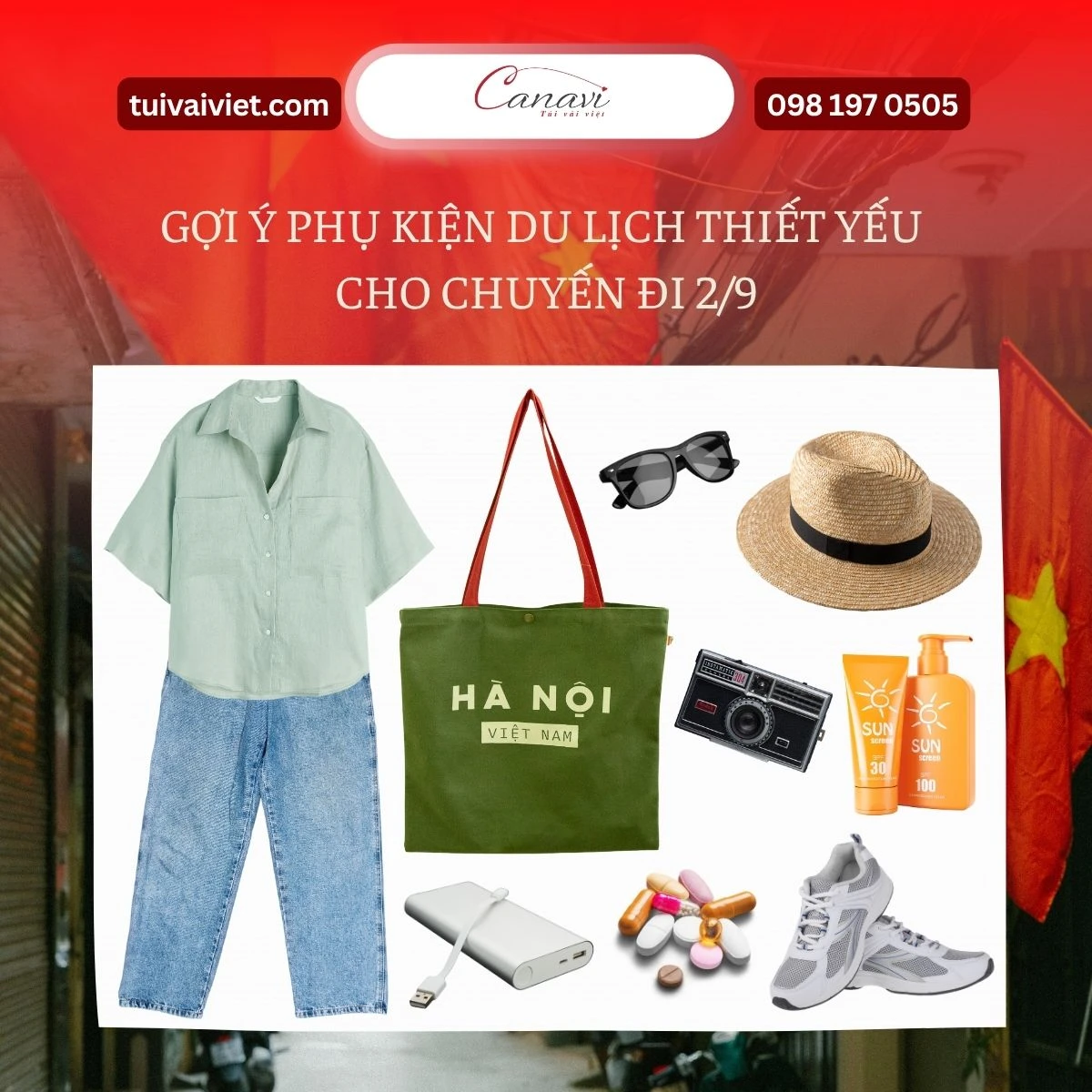 Gợi ý phụ kiện du lịch thiết yếu cho chuyến đi 2/9