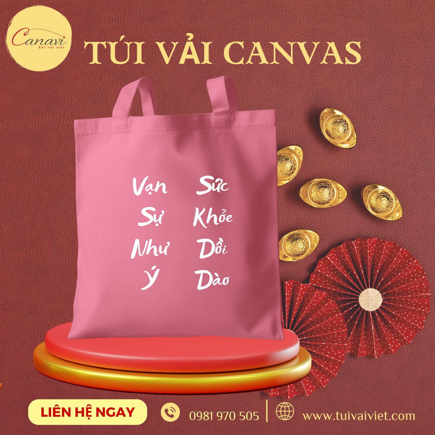Lý do nên chọn túi vải canvas in lời chúc làm quà tặng đầu năm