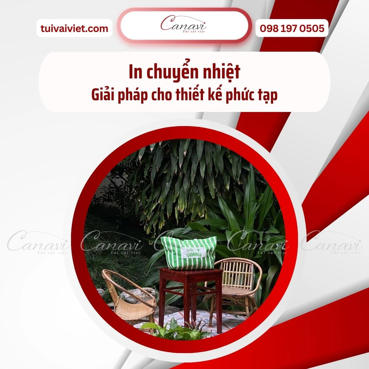 In chuyển nhiệt lên túi tote vải bố canvas - Giải pháp cho thiết kế phức tạp