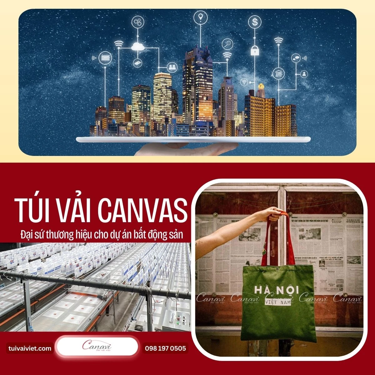 Túi vải canvas là xu hướng marketing bất động sản xanh