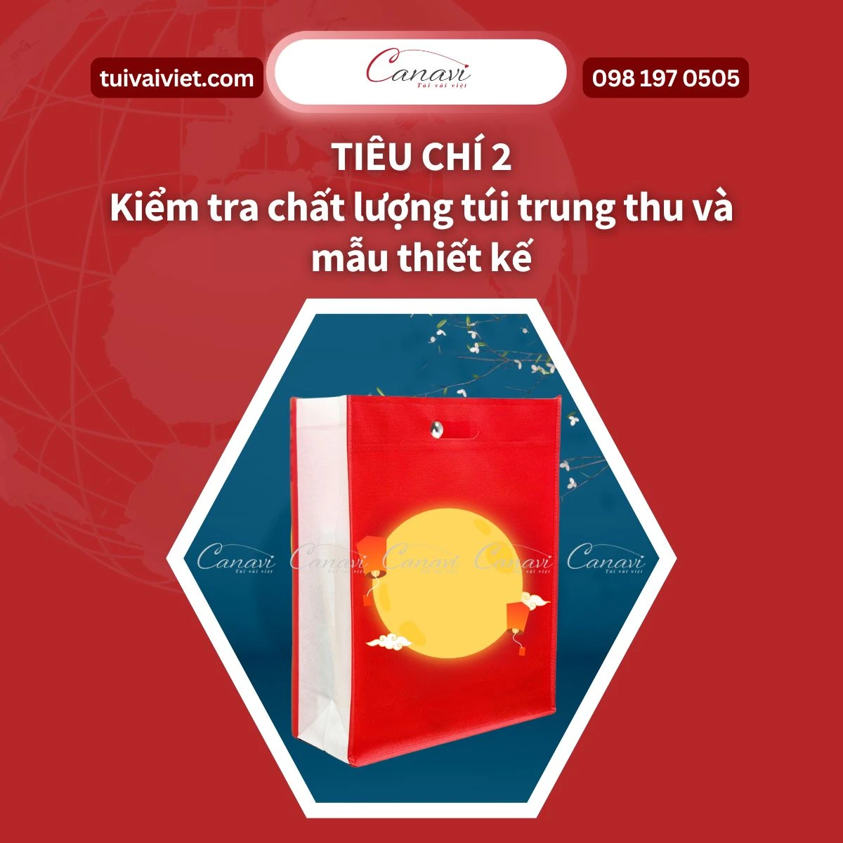 Tiêu chí 2: Kiểm tra chất lượng túi trung thu và mẫu thiết kế