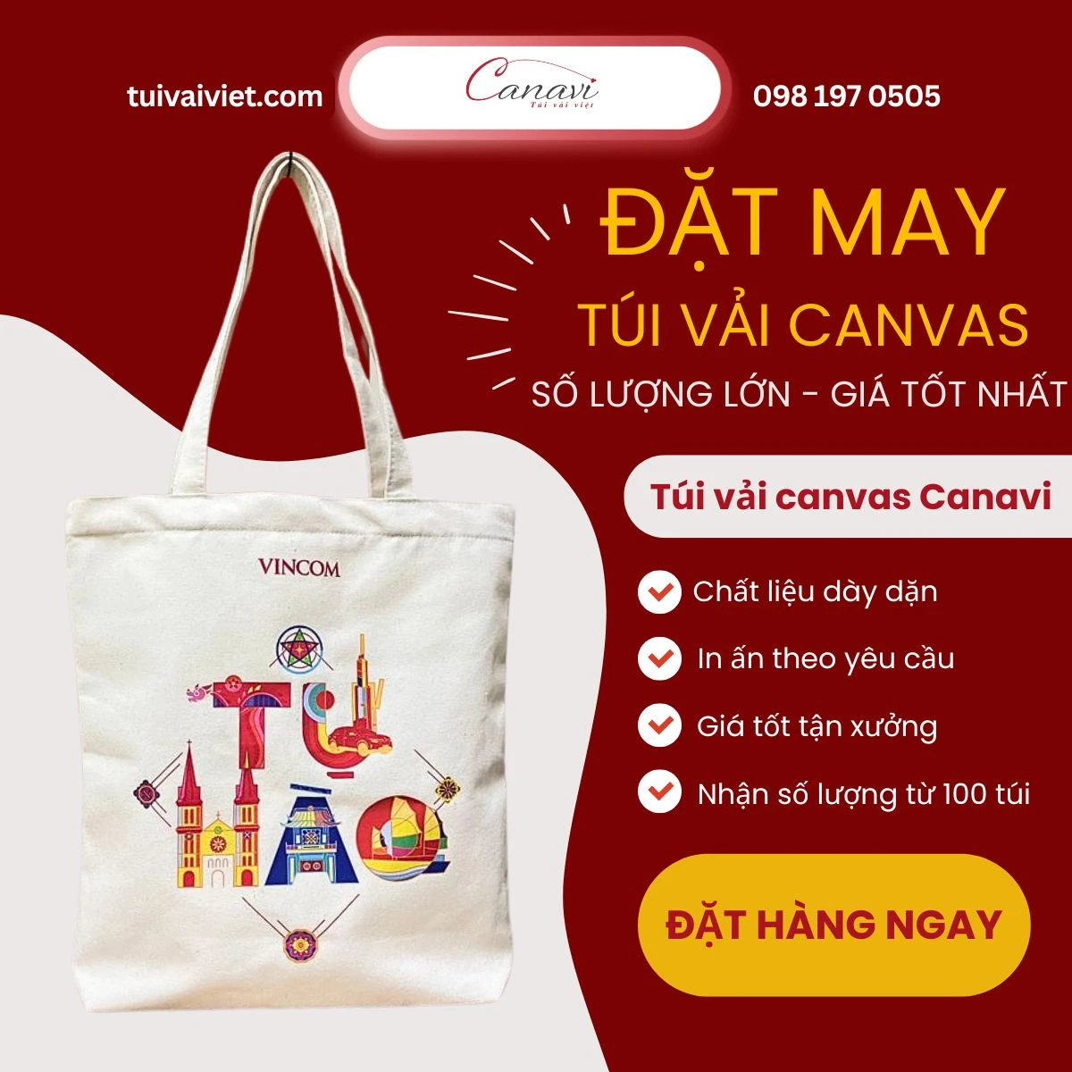 Làm cách nào để đặt hàng túi vải canvas số lượng lớn với giá tốt nhất?