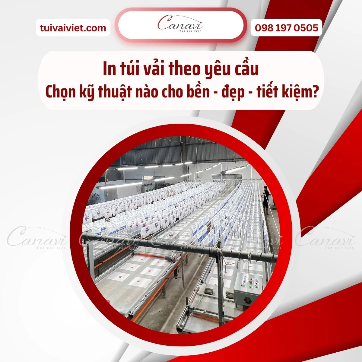 In túi vải theo yêu cầu: Chọn kỹ thuật nào cho bền - đẹp - tiết kiệm?