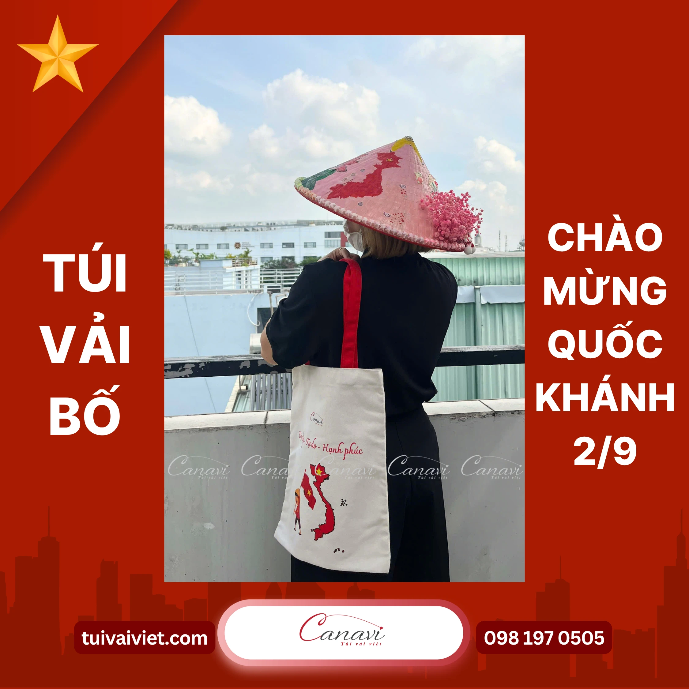 Vì sao nên chọn túi vải bố cho sự kiện diễu binh 2/9?