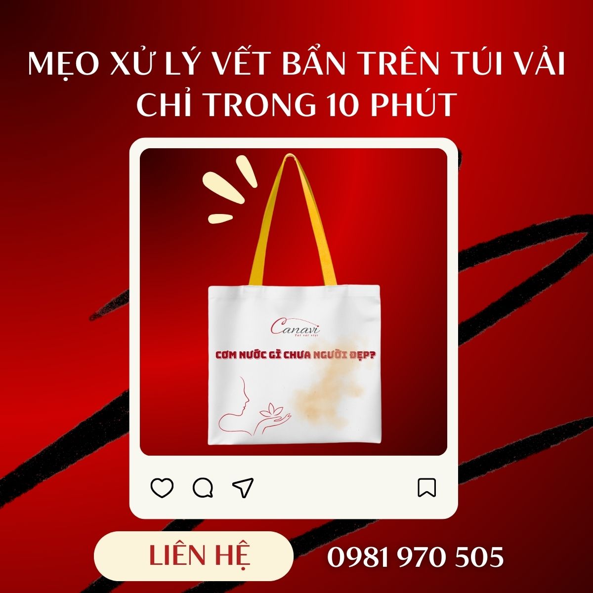 Mẹo xử lý vết bẩn trên túi vải chỉ trong 10 phút cực hiệu quả