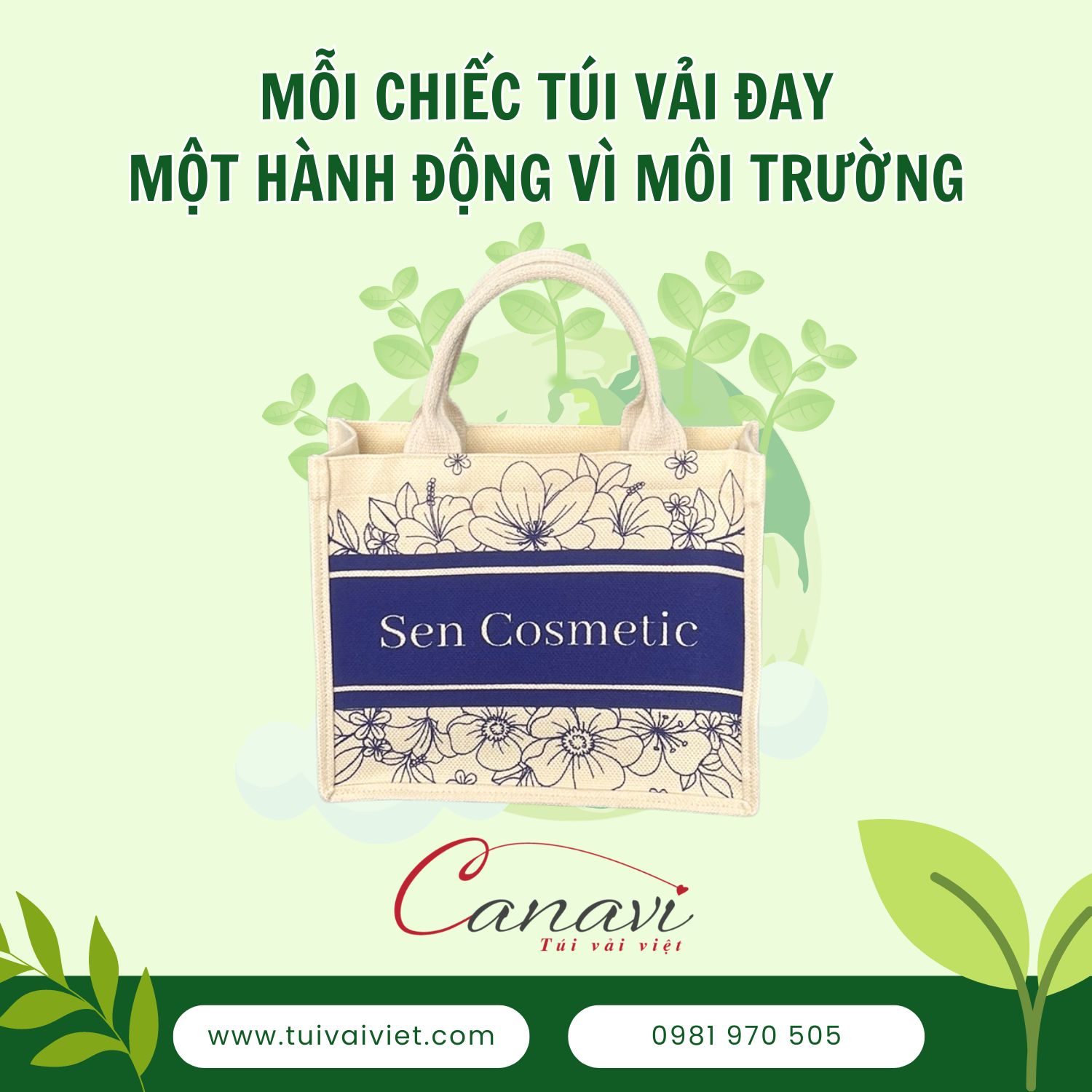 Đặt may túi vải đay tại xưởng sản xuất túi vải Việt Canavi - lựa chọn bền vững cho doanh nghiệp