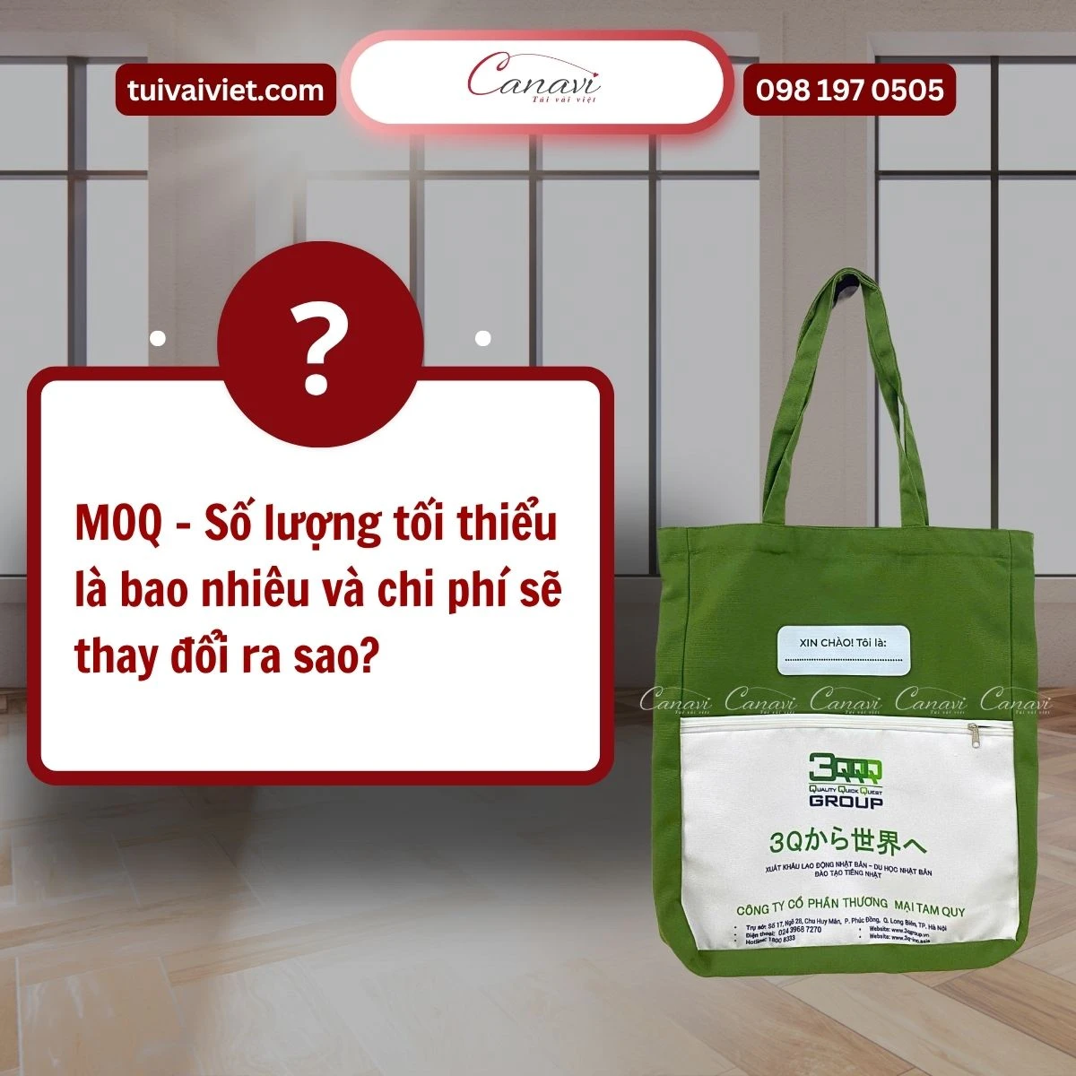 MOQ - Số lượng tối thiểu của túi vải bố là bao nhiêu và chi phí sẽ thay đổi ra sao?