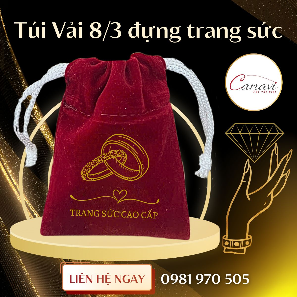 Những mẫu túi vải 8/3 dành riêng cho các cửa hàng trang sức