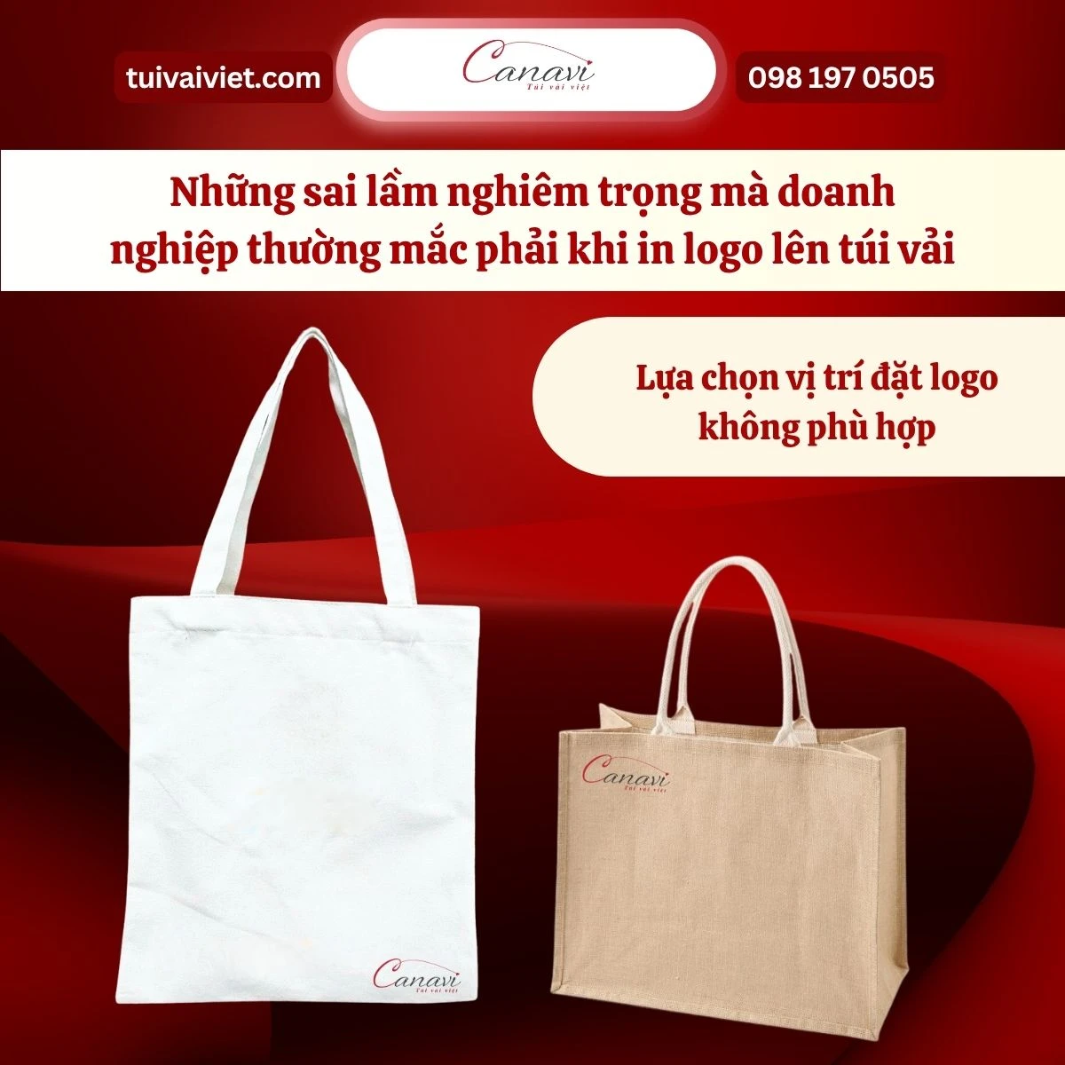 Lựa chọn vị trí đặt logo không phù hợp