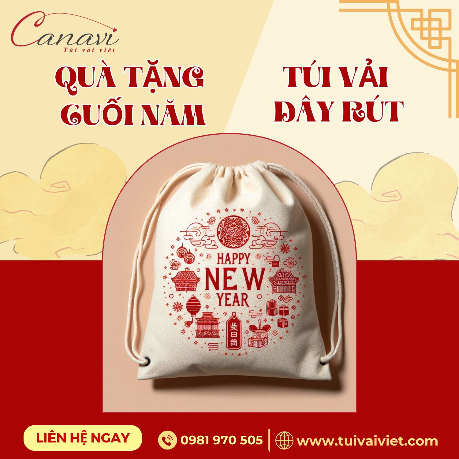 Quà tặng túi vải Canavi cho doanh nghiệp dịp cuối năm