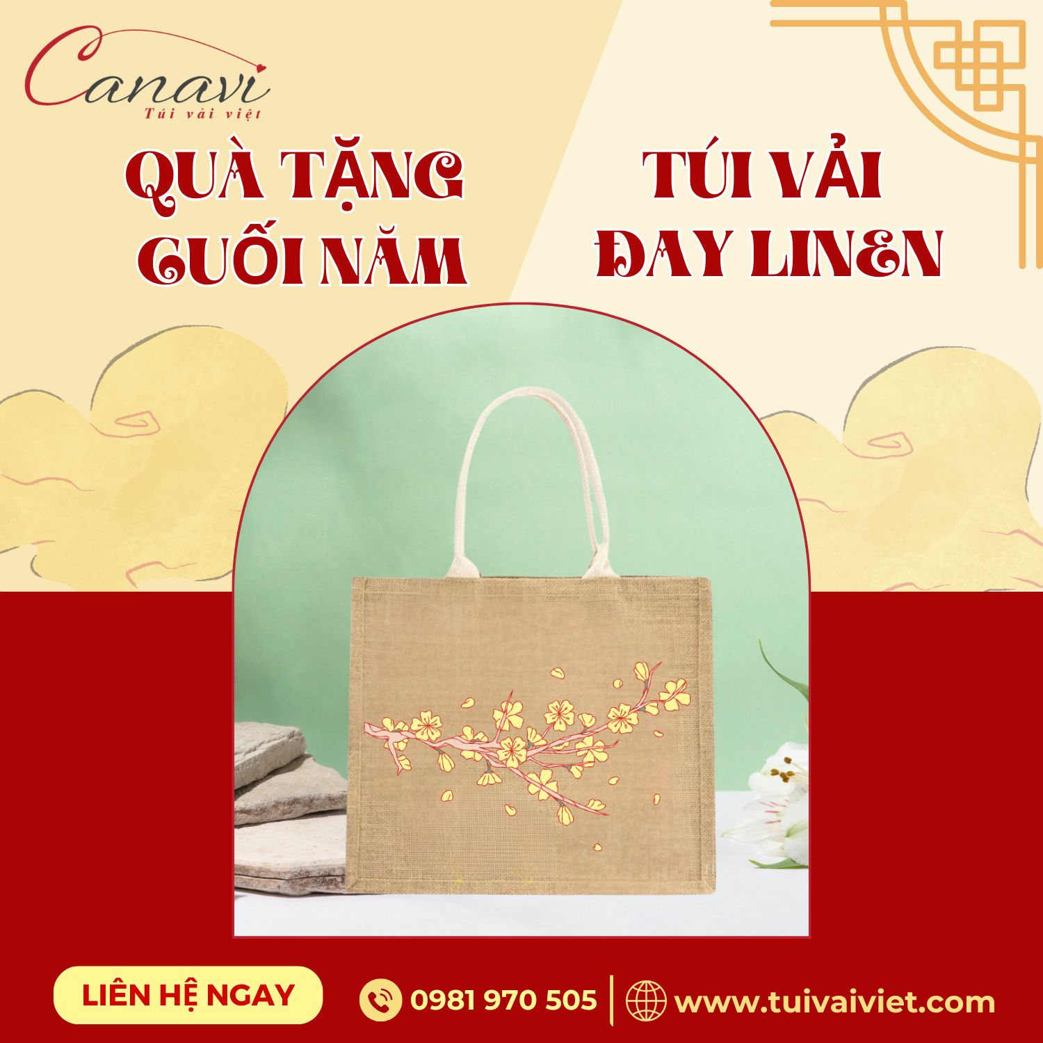 Túi vải đay - Mộc mạc, thân thiện