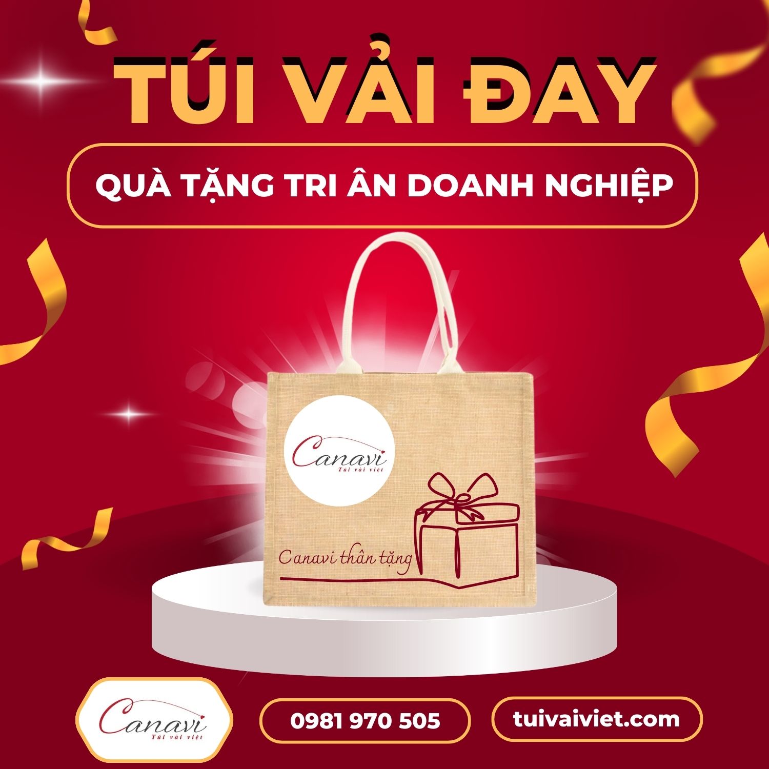 Quà tặng túi vải đay văn hóa tri ân trong doanh nghiệp