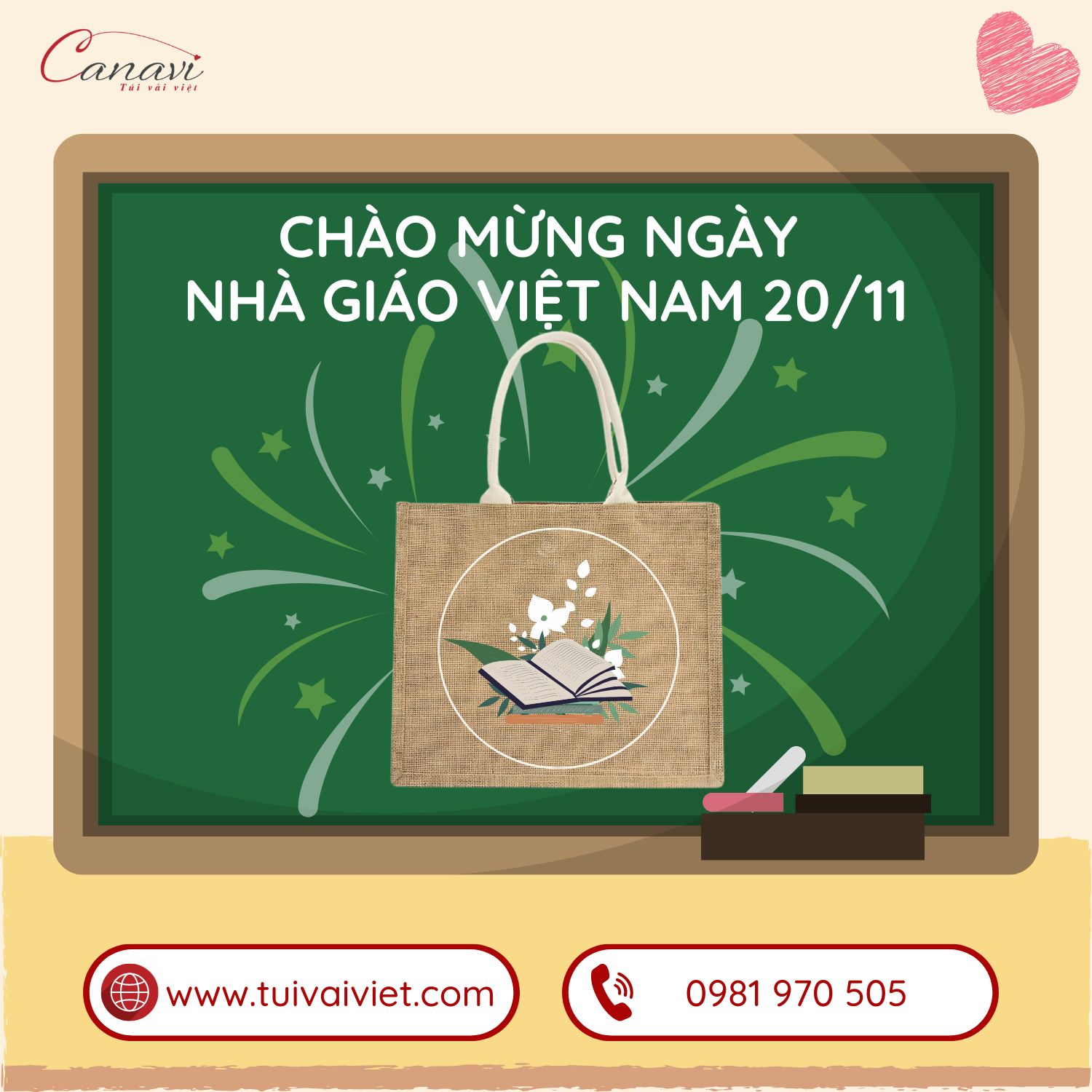 Ưu điểm khi sử dụng túi vải quà tặng