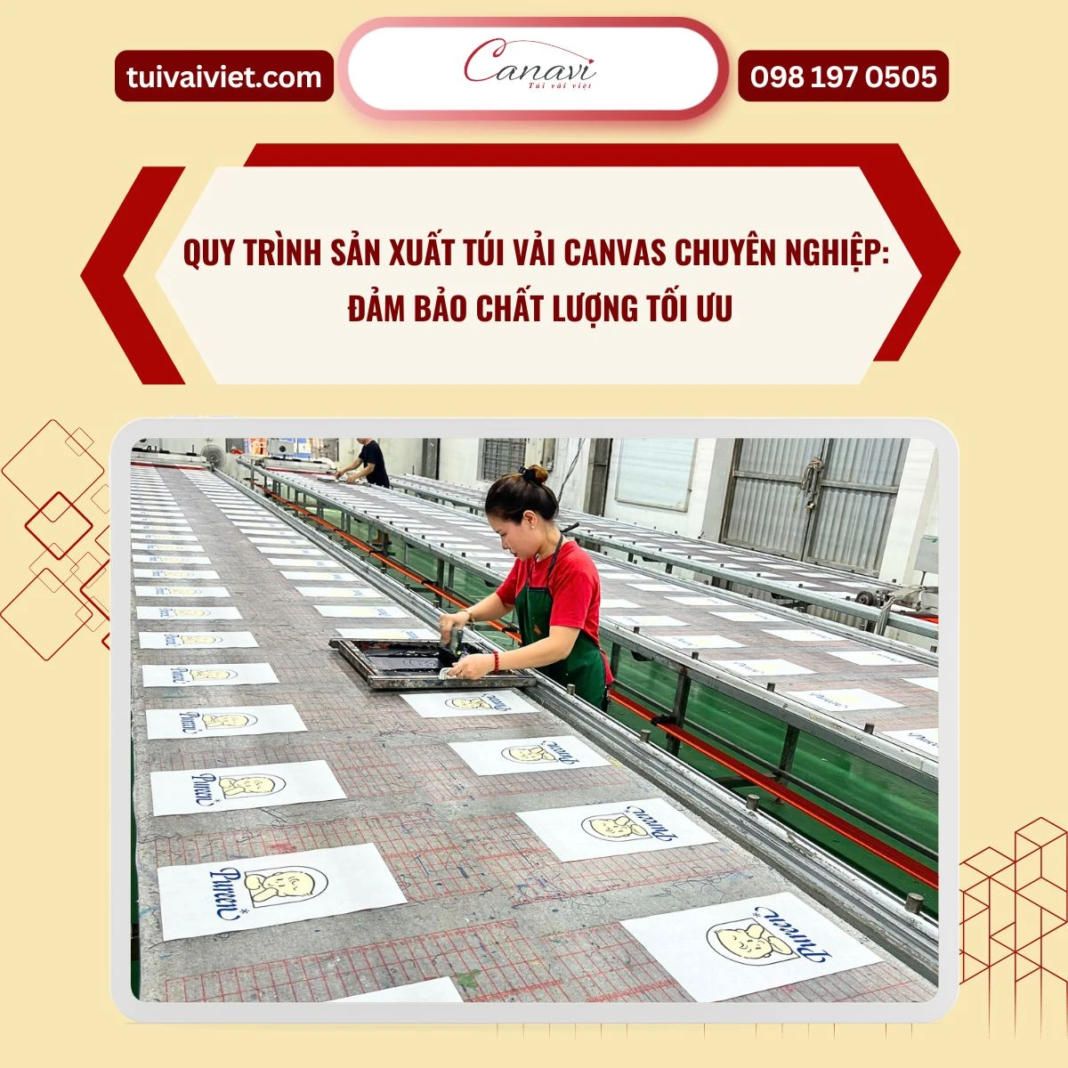 Quy trình sản xuất túi vải canvas chuyên nghiệp: đảm bảo chất lượng tối ưu