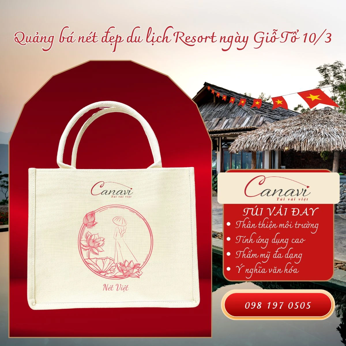 Vì sao túi đay linen trở thành quà tặng lý tưởng cho các khu resort trong ngày Giỗ Tổ?