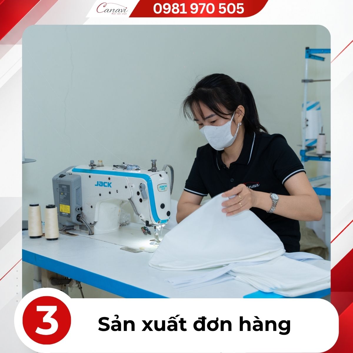 Sản xuất đơn hàng tại xưởng sản xuất túi vải Canavi