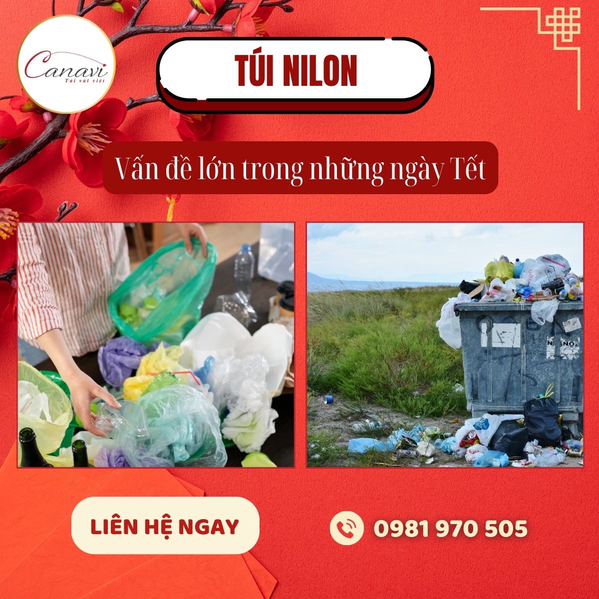Tại sao túi nilon là vấn đề lớn trong những ngày Tết?