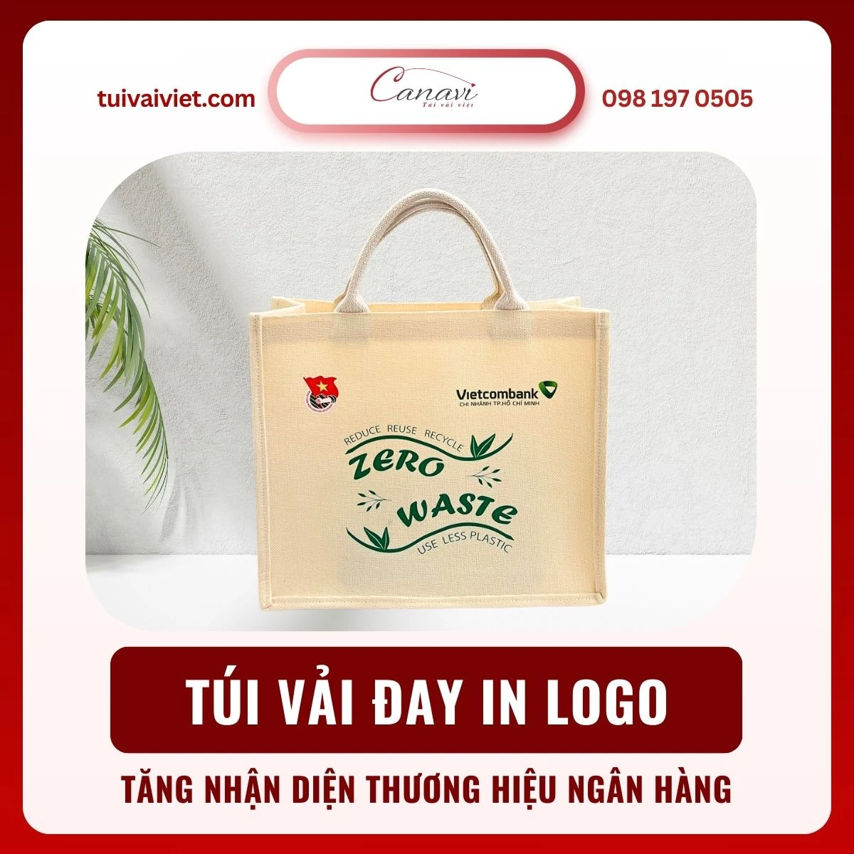 Cách túi vải đay in logo nâng cao hình ảnh thương hiệu ngân hàng