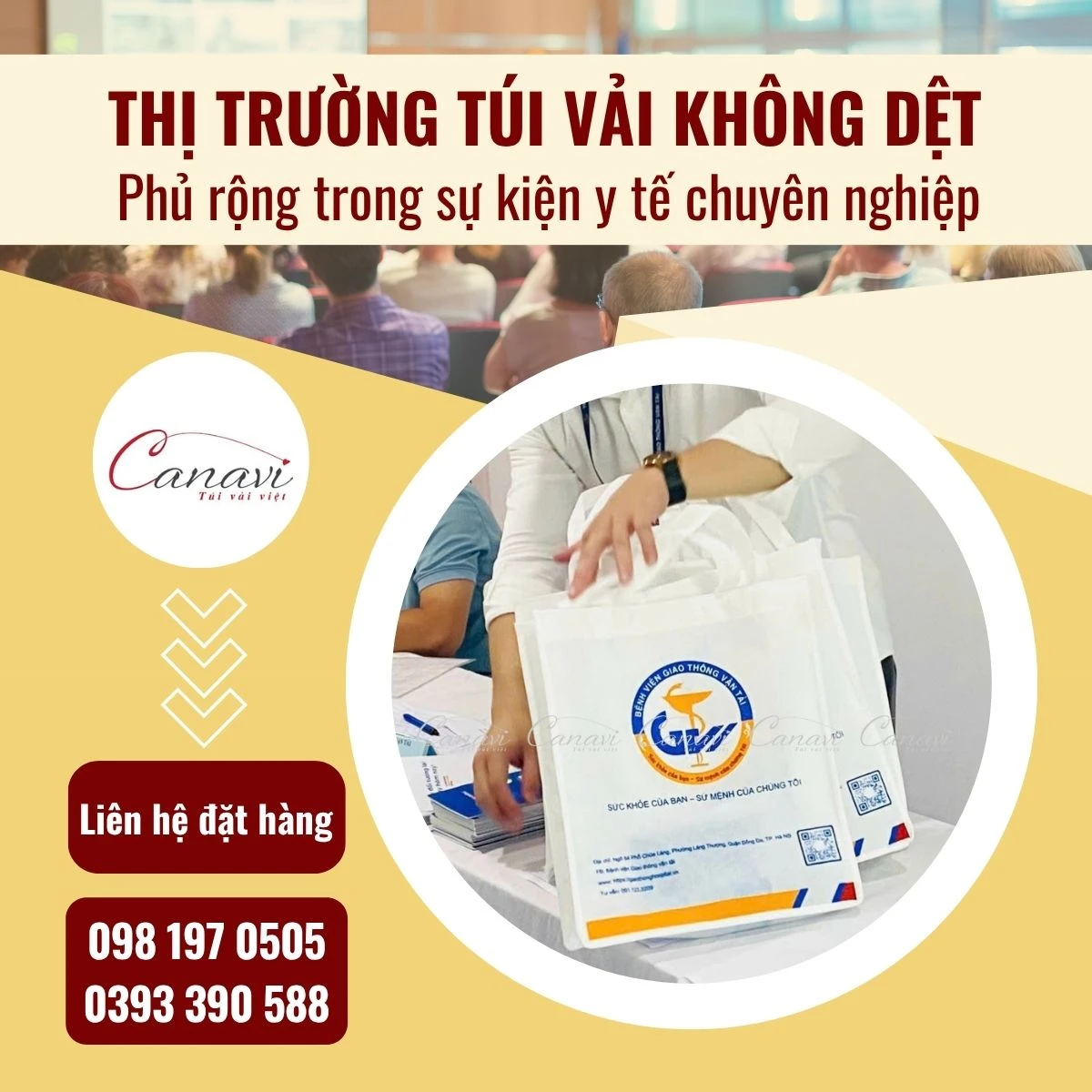 Túi vải không dệt cho sự kiện y tế: chuyên nghiệp
