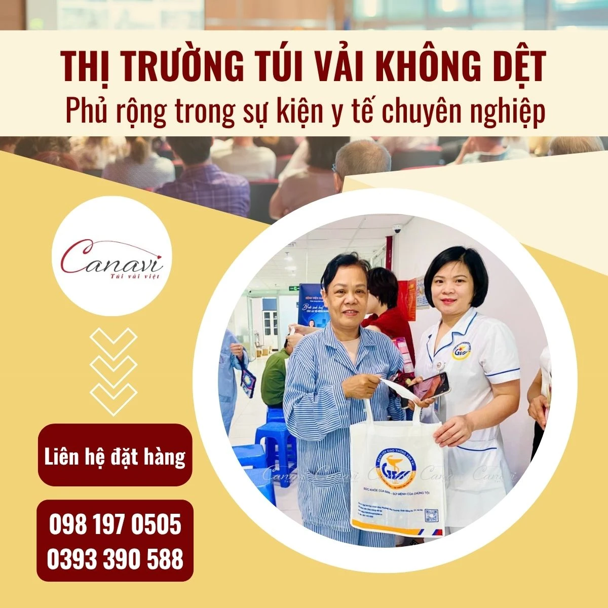 Thị trường túi vải không dệt: Phủ rộng trong sự kiện y tế chuyên nghiệp