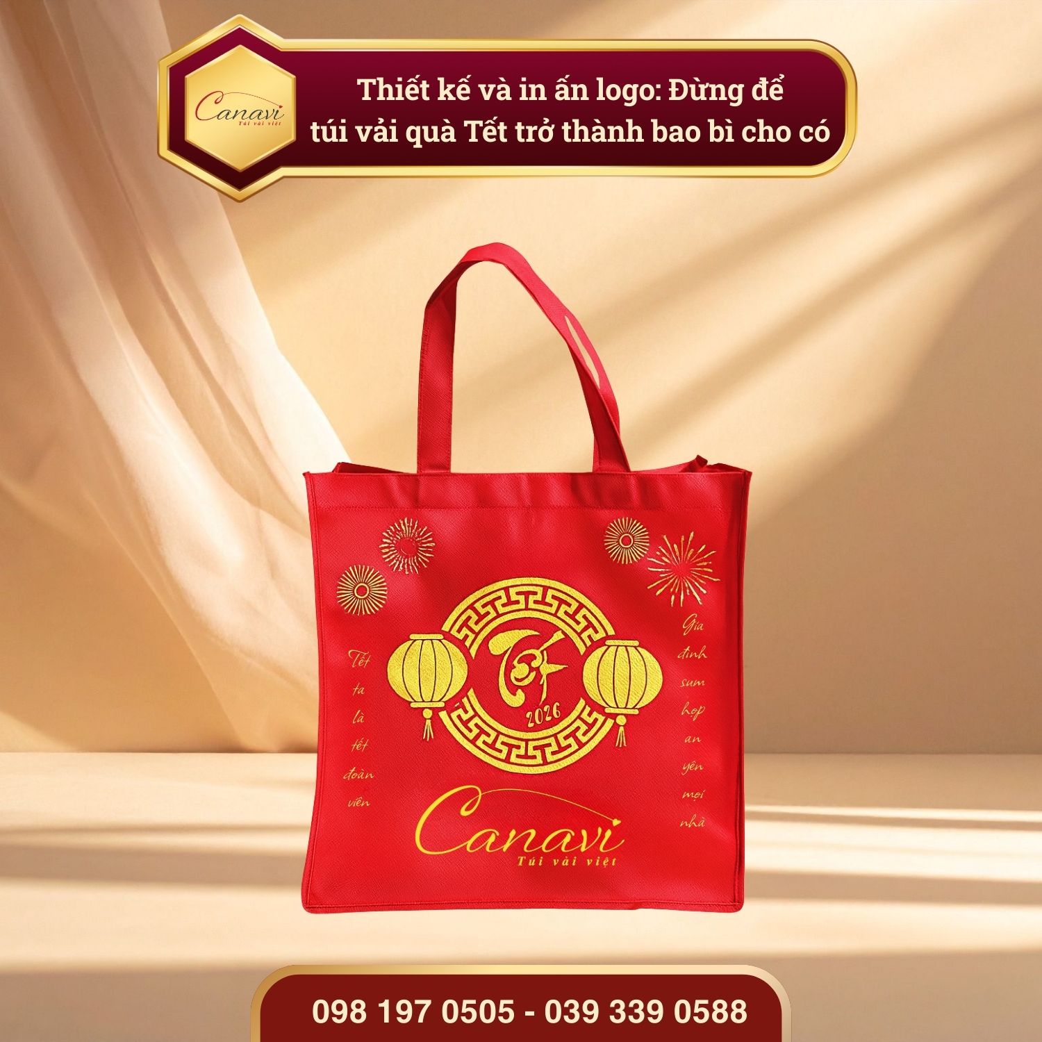 Thiết kế và in ấn logo: Đừng để túi vải quà Tết trở thành "bao bì cho có"