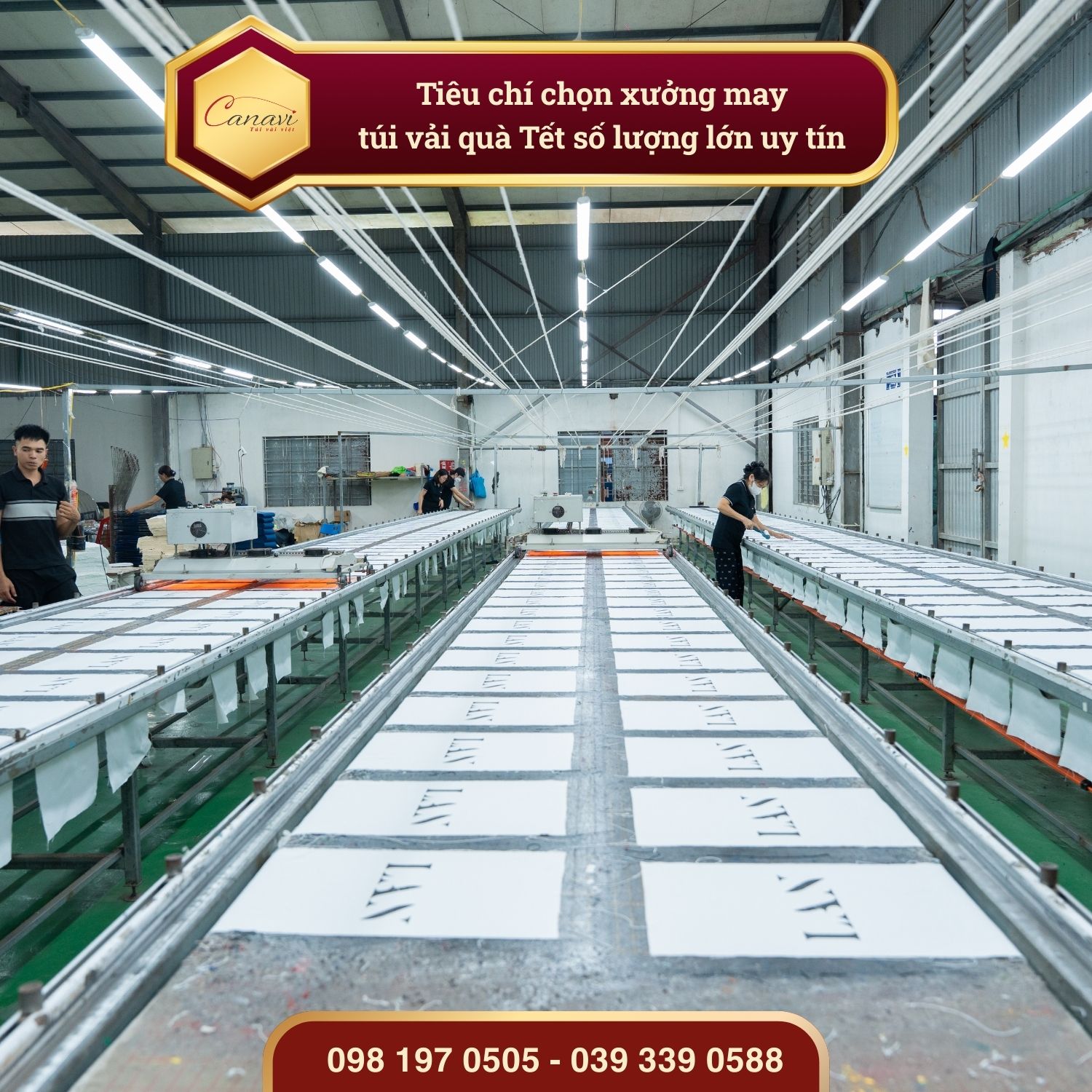 Tiêu chí chọn xưởng may túi vải quà Tết số lượng lớn uy tín