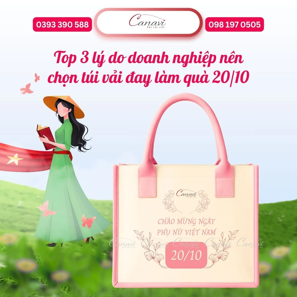 Top 3 lý do doanh nghiệp nên chọn túi vải đay làm quà tặng nhân ngày Phụ nữ Việt Nam 20/10