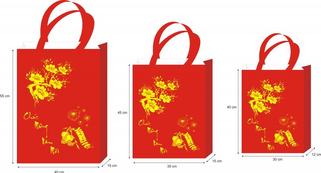 Xưởng may túi vải chúc mừng năm mới