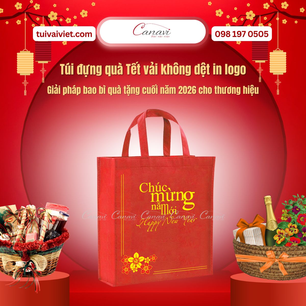 Vì sao túi đựng quà Tết vải không dệt là lựa chọn tối ưu cho doanh nghiệp