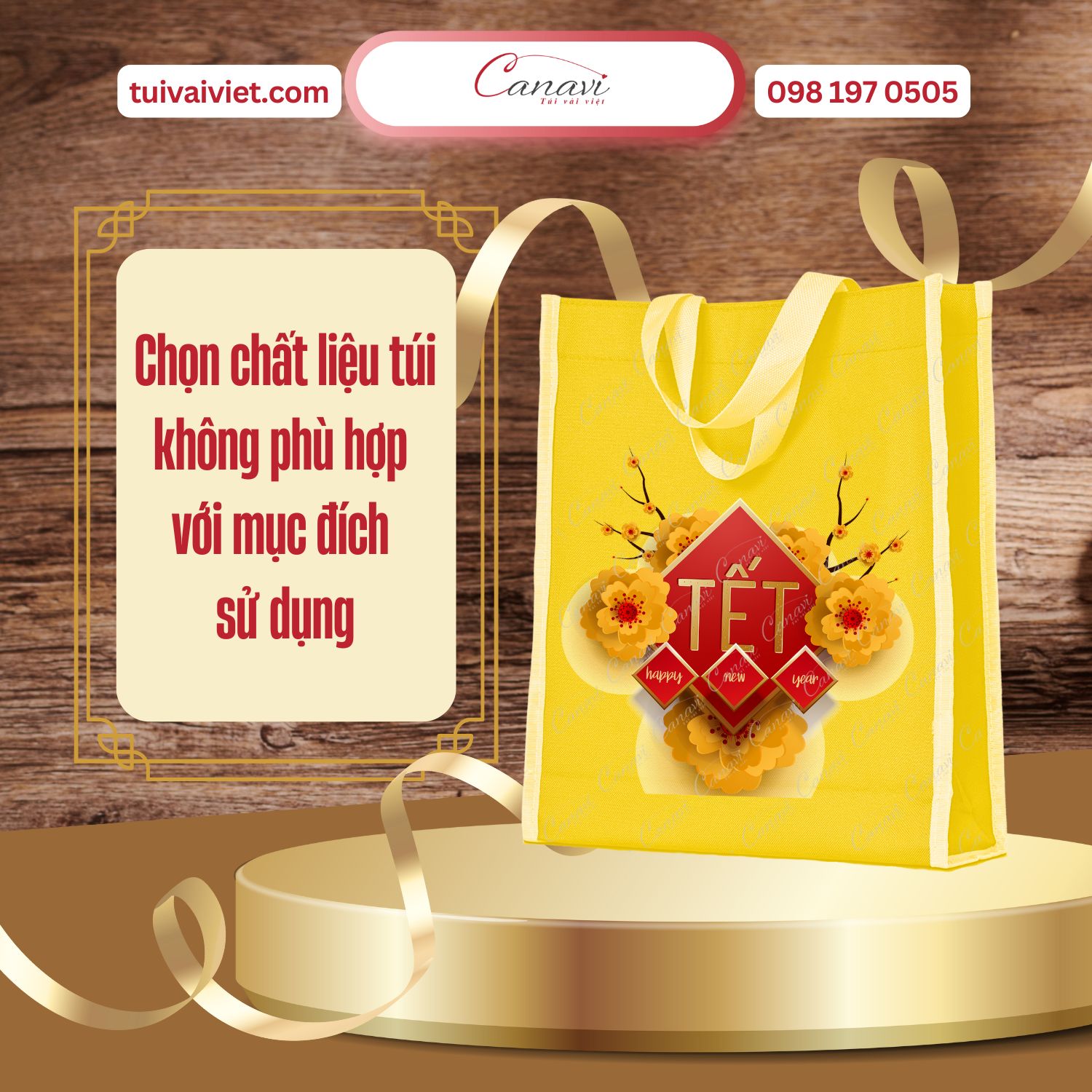 Chọn chất liệu túi không phù hợp với mục đích sử dụng