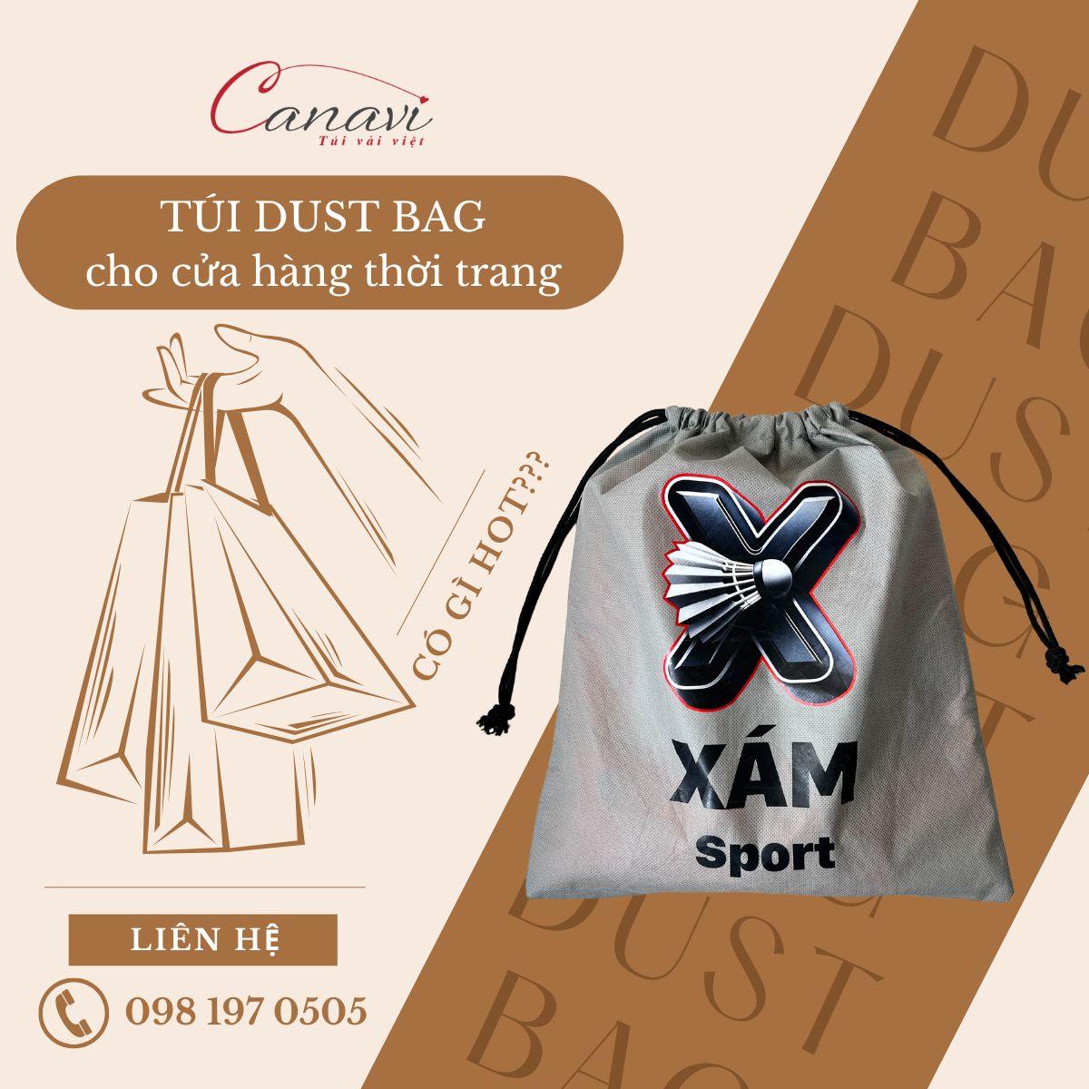 túi vải không dệt cho ngành thời trang