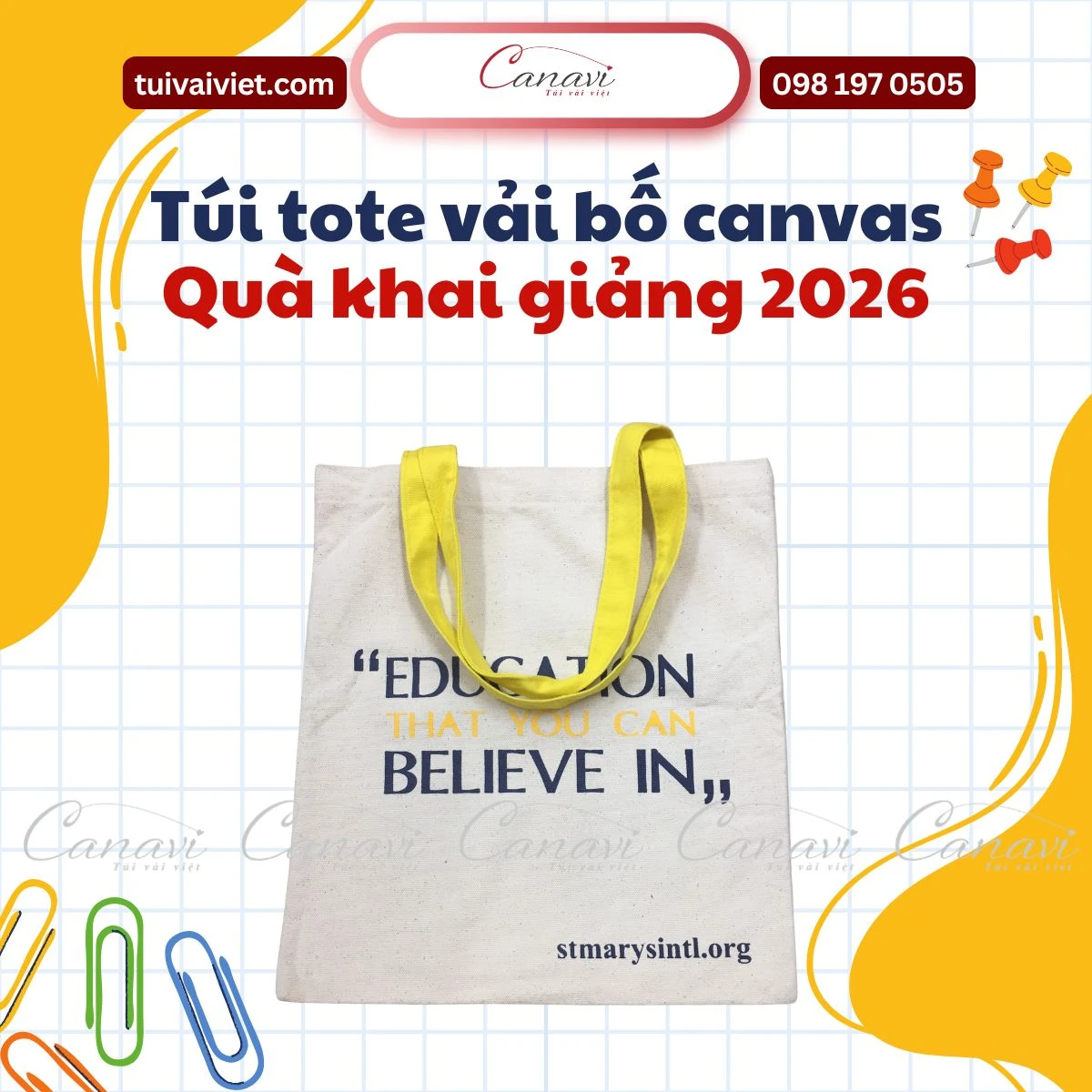 Lợi ích vượt trội của túi tote vải bố canvas so với các loại quà tặng khác