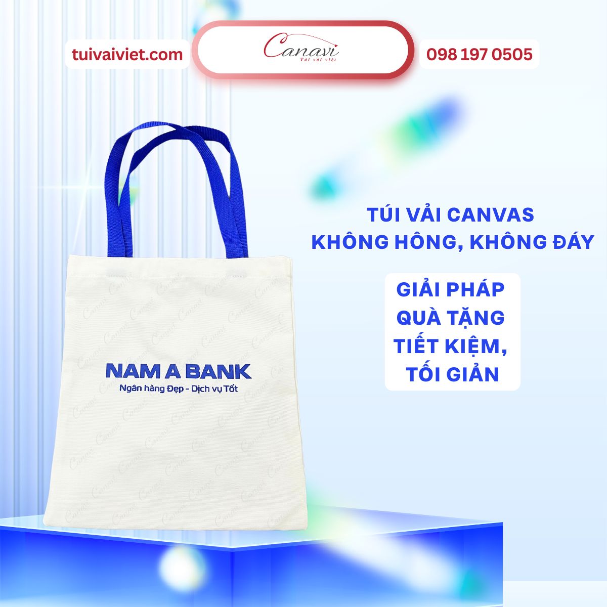 Túi vải canvas không hông, không đáy - Giải pháp quà tặng tiết kiệm, tối giản