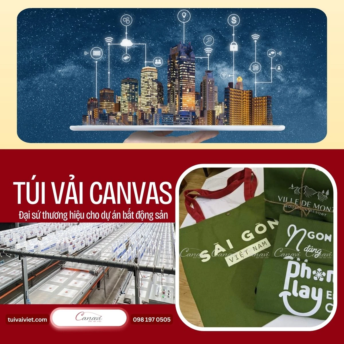 Xu hướng phát triển của túi vải canvas trong marketing bất động sản