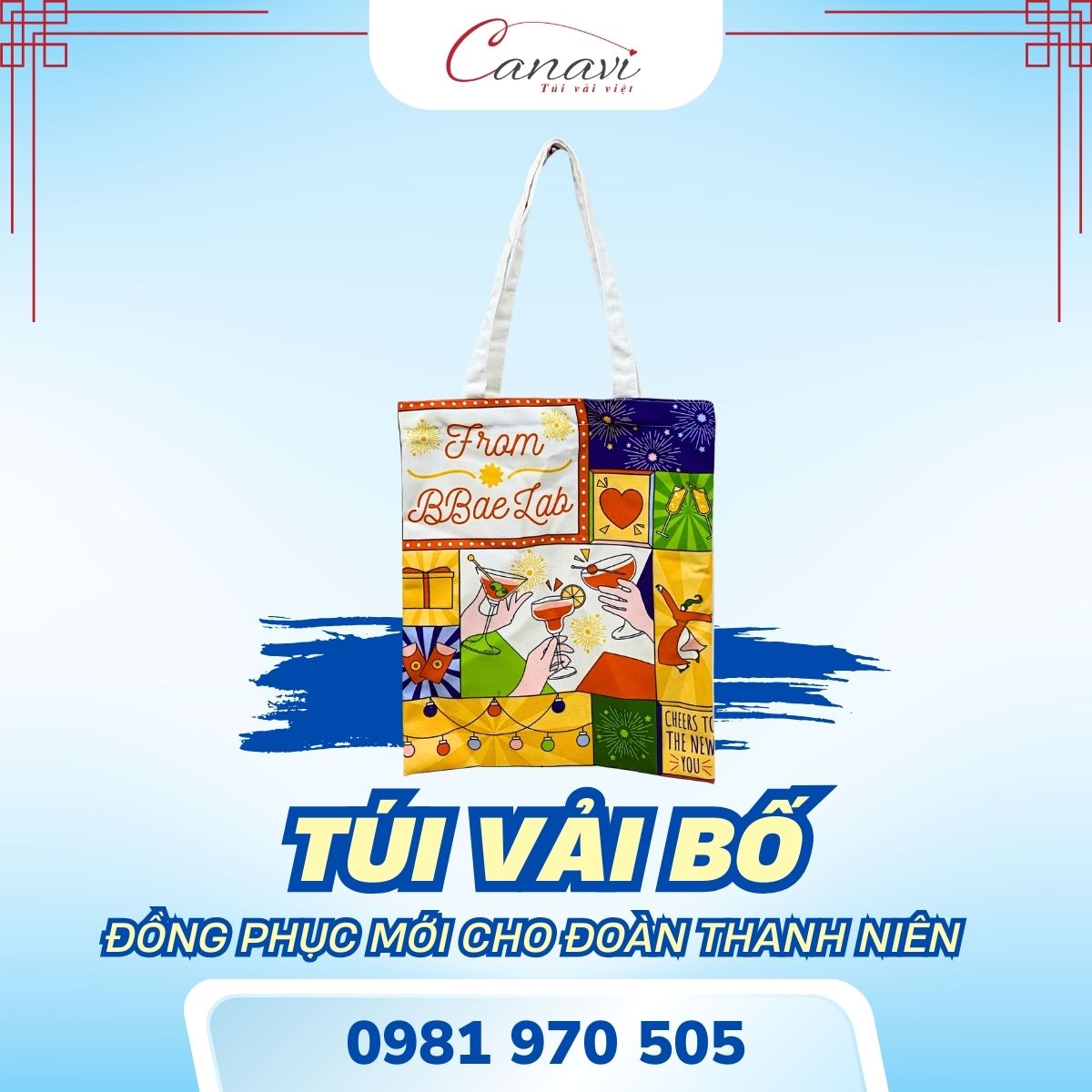 Túi vải bố - Đồng phục mới cho tổ chức Đoàn thanh niên hiện đại