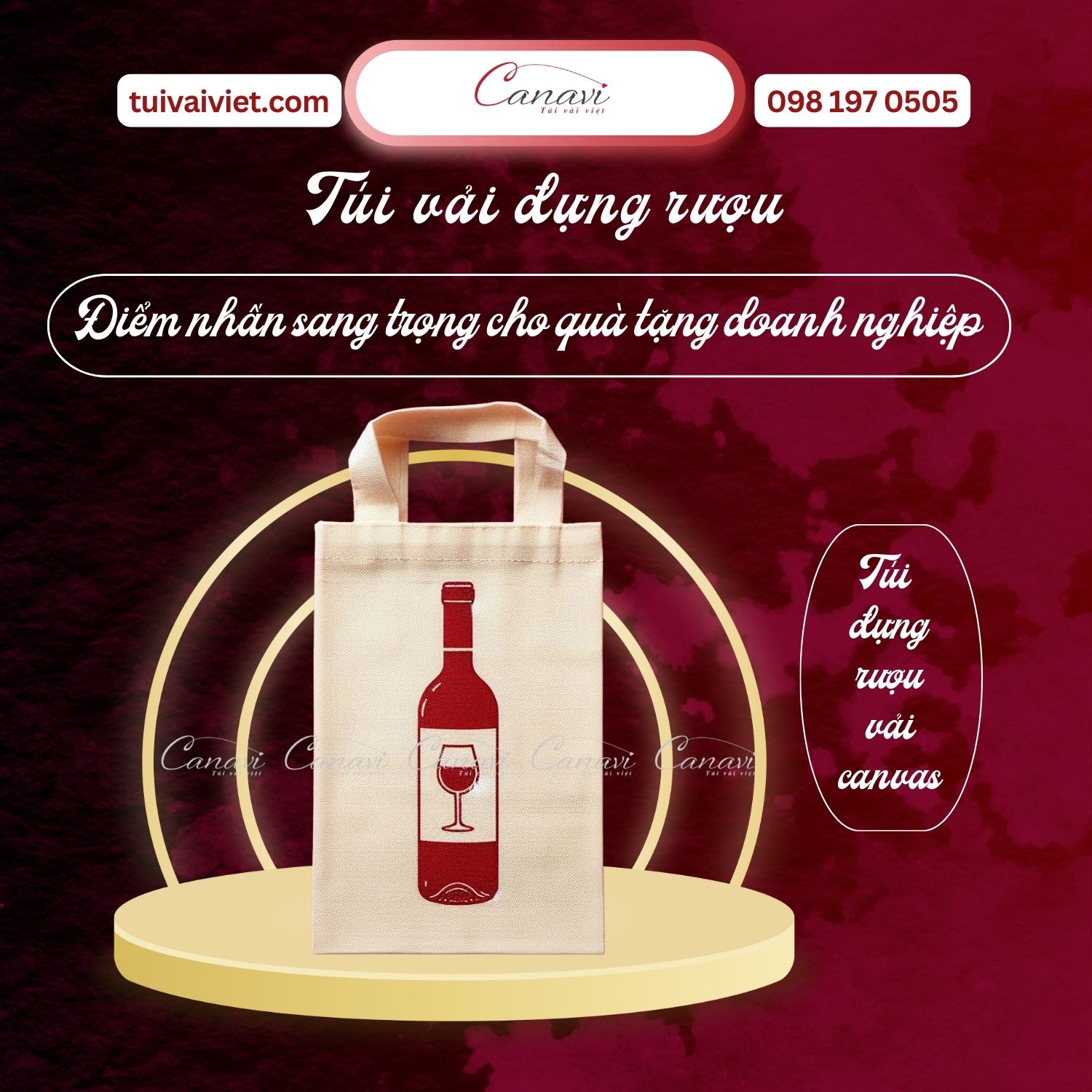 5 bí quyết chọn túi vải đựng rượu chuẩn cho doanh nghiệp