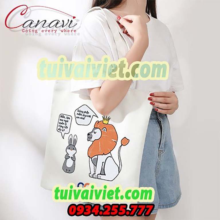 Túi tote vải canvas thời trang, sành điệu